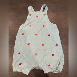 Janie and Jack “Layette” Summer Crab Shortall / Bodysuit sz 3-6 Months
